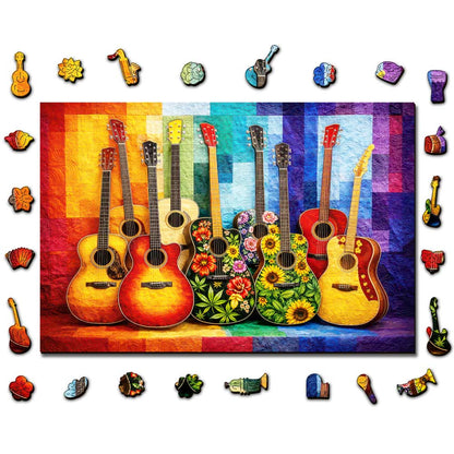 Guitar Harmony - Wooden Jigsaw Puzzle