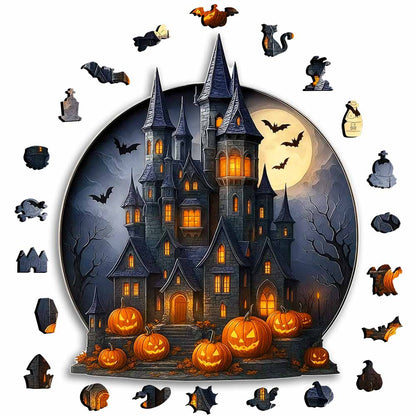 Pumpkin Castle - Wooden Jigsaw Puzzle