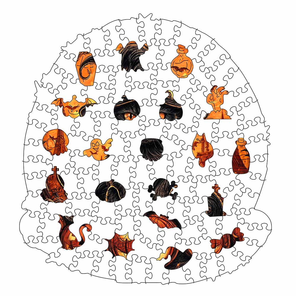 Black cat - Wooden Jigsaw Puzzle