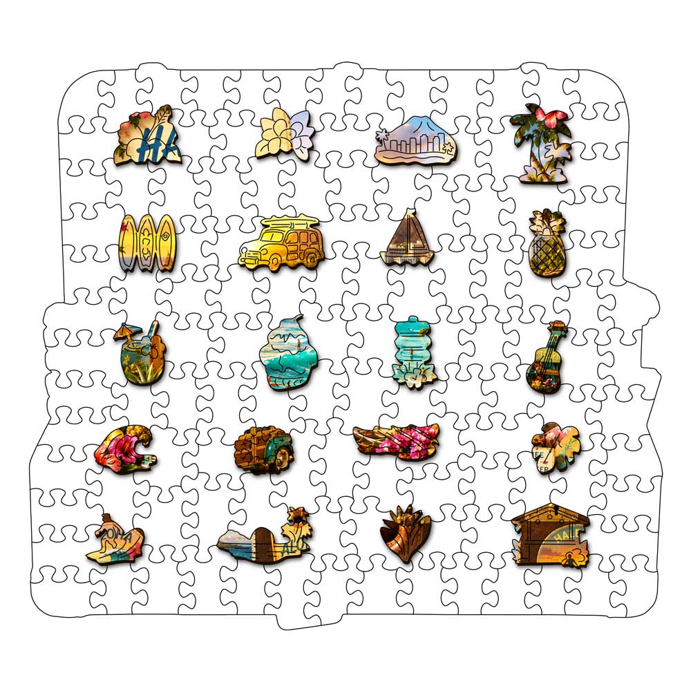 Hawaii Travel Case - Wooden Jigsaw Puzzle