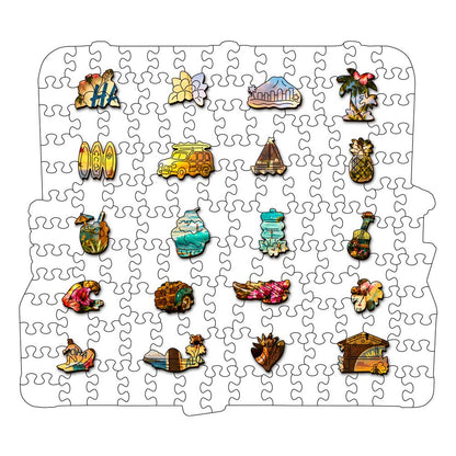 Hawaii Travel Case - Wooden Jigsaw Puzzle
