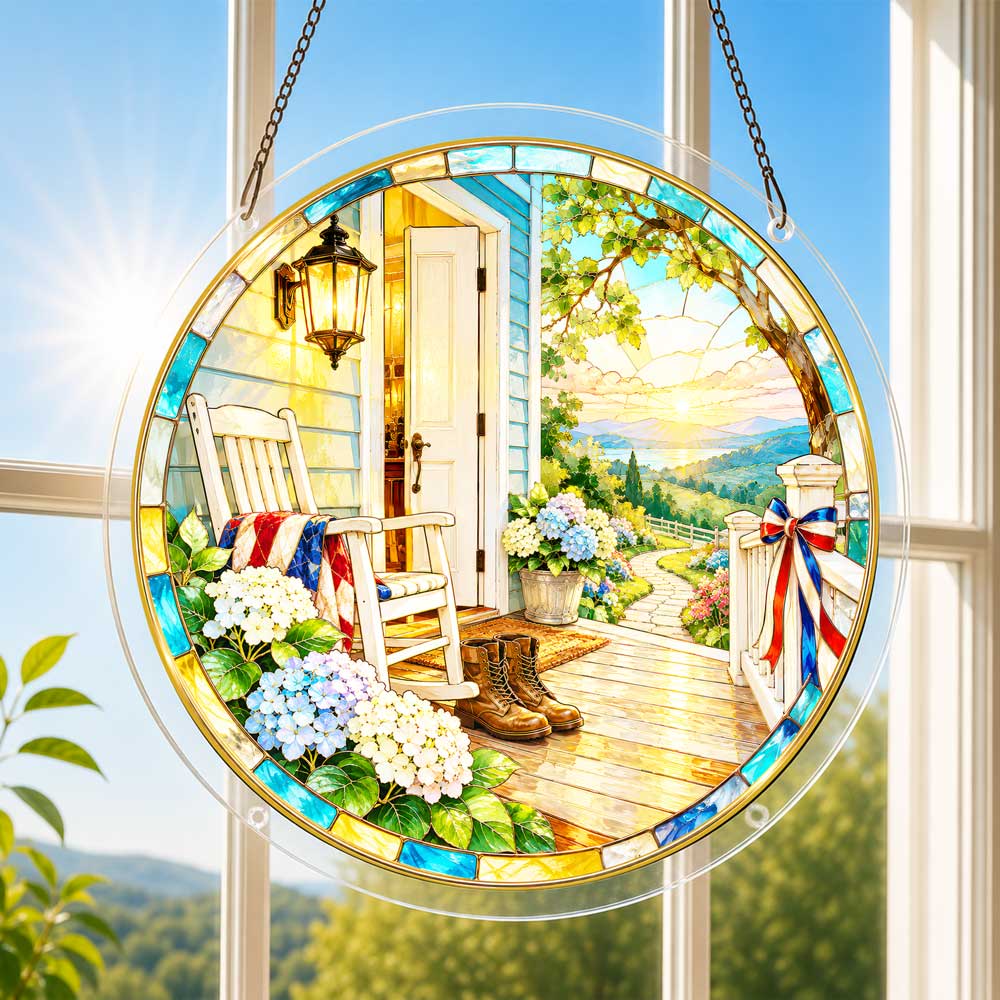 Acrylic Jigsaw Puzzle Suncatcher - Homefront Porch