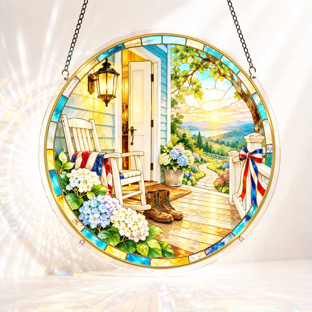 Acrylic Jigsaw Puzzle Suncatcher - Homefront Porch