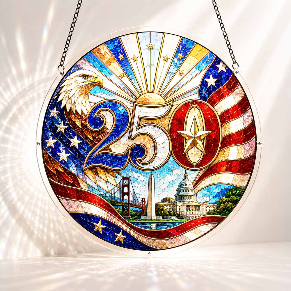 Acrylic Jigsaw Puzzle Suncatcher - Independence Pride