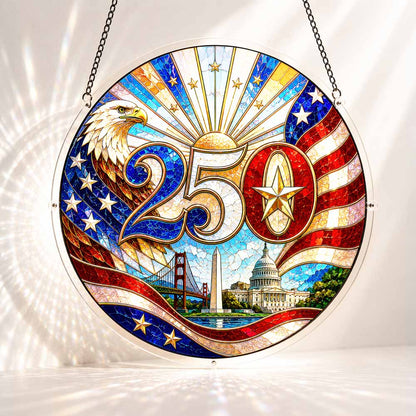 Acrylic Jigsaw Puzzle Suncatcher - Independence Pride