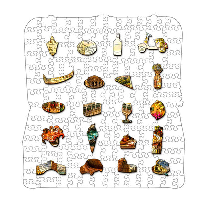 Italia Travel Case - Wooden Jigsaw Puzzle