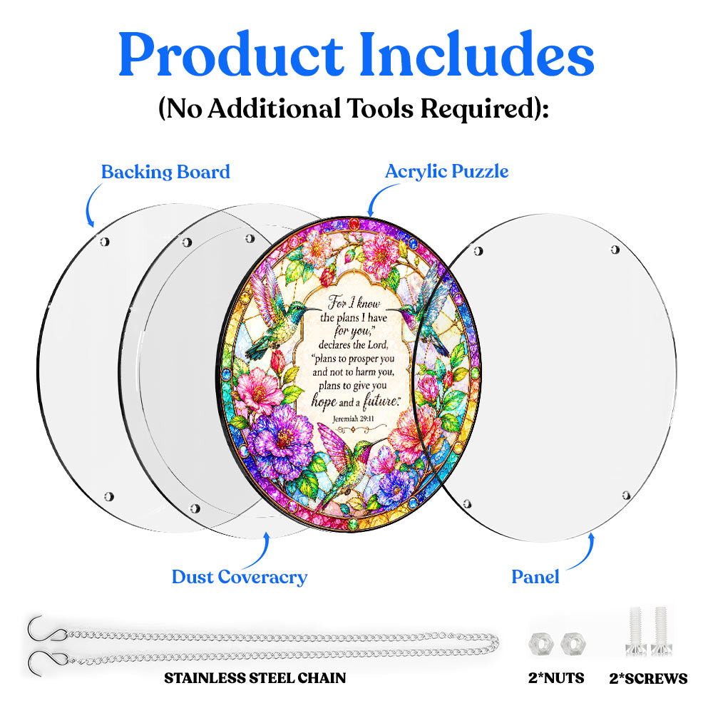 Acrylic Jigsaw Puzzle Suncatcher - Jerimiah 29:11