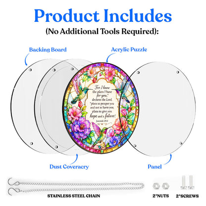 Acrylic Jigsaw Puzzle Suncatcher - Jerimiah 29:11