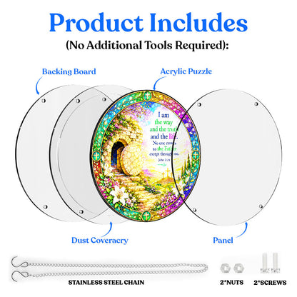 Acrylic Jigsaw Puzzle Suncatcher - John 14-6