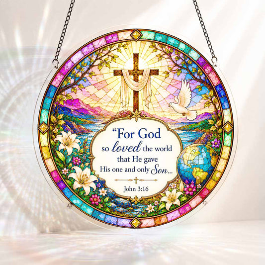 Acrylic Jigsaw Puzzle Suncatcher - John 3:16