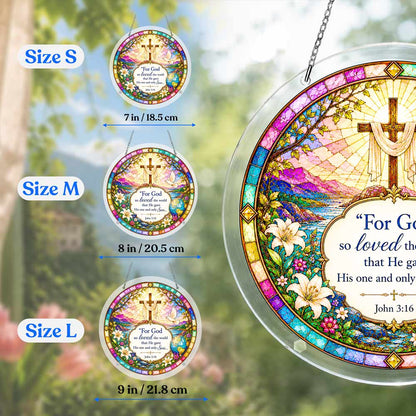 Acrylic Jigsaw Puzzle Suncatcher - John 3:16