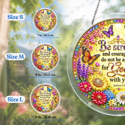 Acrylic Jigsaw Puzzle Suncatcher - Joshua 1:9