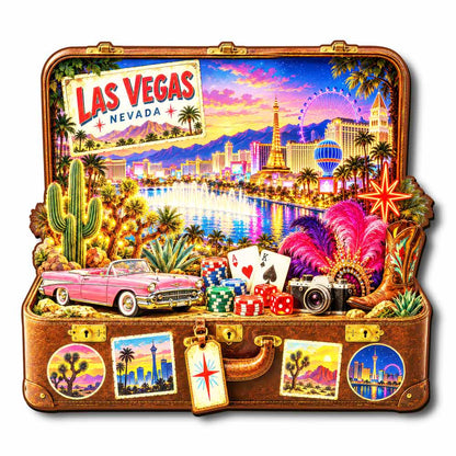 Animal Jigsaw Puzzle > Wooden Jigsaw Puzzle > Jigsaw Puzzle Las Vegas Travel Case - Wooden Jigsaw Puzzle