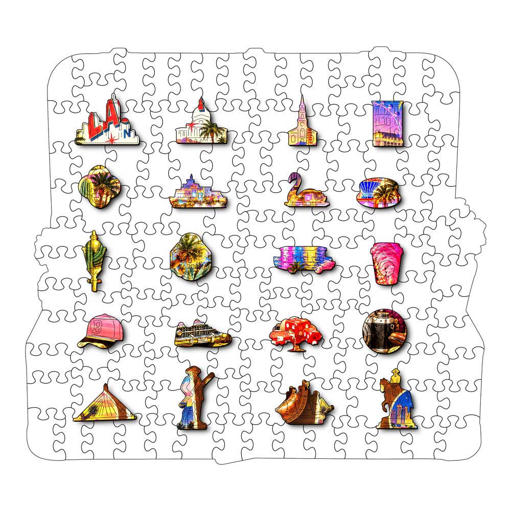 Animal Jigsaw Puzzle > Wooden Jigsaw Puzzle > Jigsaw Puzzle Las Vegas Travel Case - Wooden Jigsaw Puzzle
