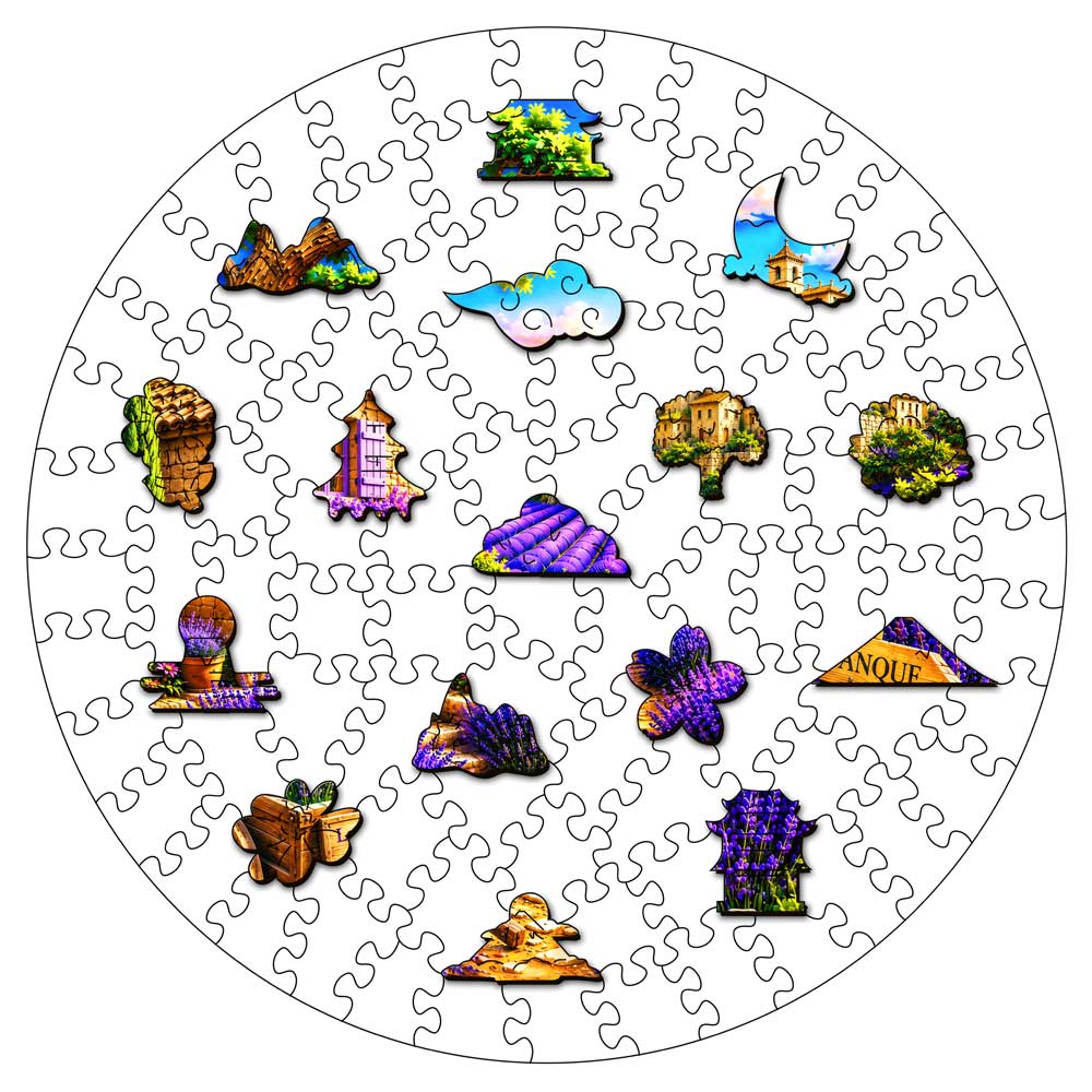Lavender Fields - Wooden Jigsaw Puzzle