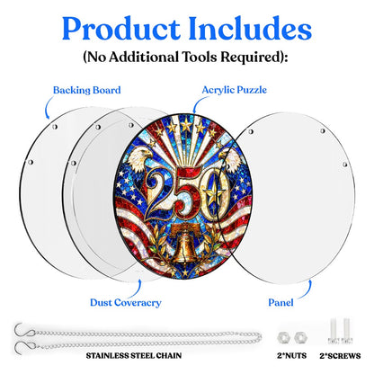 Acrylic Jigsaw Puzzle Suncatcher - Liberty Glory