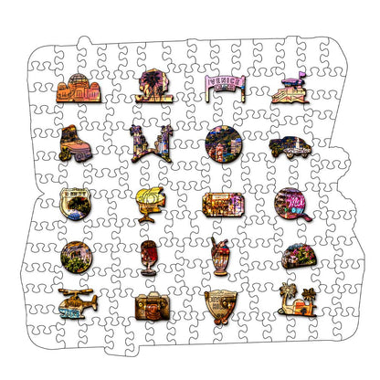 Los Angeles Travel Case - Wooden Jigsaw Puzzle