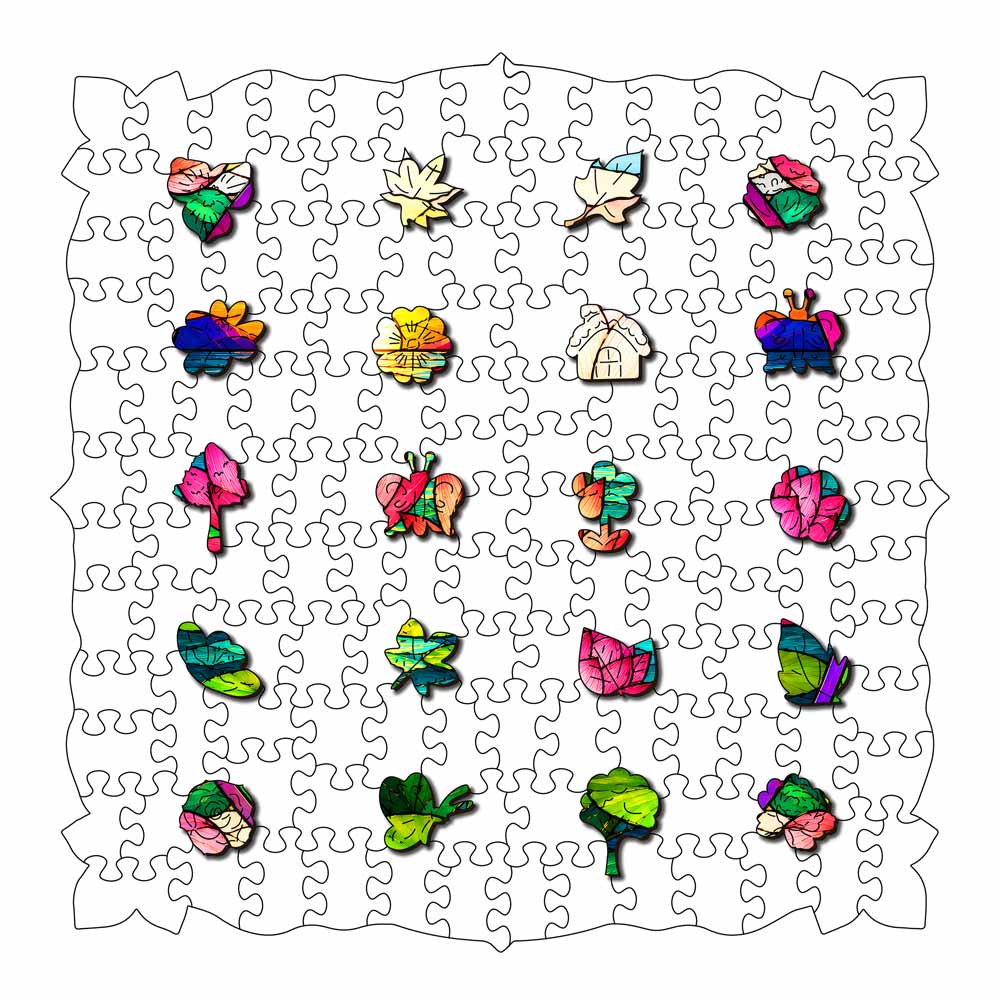 Wooden Jigsaw Puzzles Lotus Harmony - Stained Glass Jigsaw Puzzle