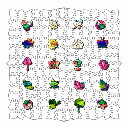 Wooden Jigsaw Puzzles Lotus Harmony - Stained Glass Jigsaw Puzzle