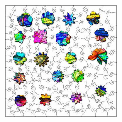Lotus Serenity - Stained Glass Jigsaw Puzzle