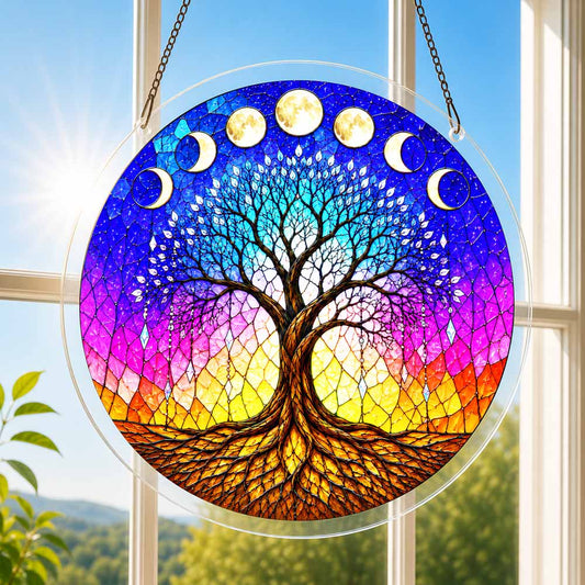 Acrylic Jigsaw Puzzle Suncatcher - Moonlit Tree