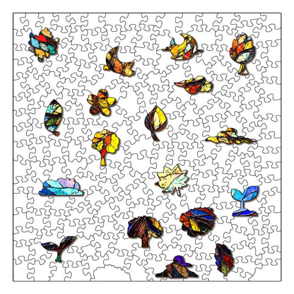 Wooden Jigsaw Puzzles Mosaic Tree - Stained Glass Jigsaw Puzzle