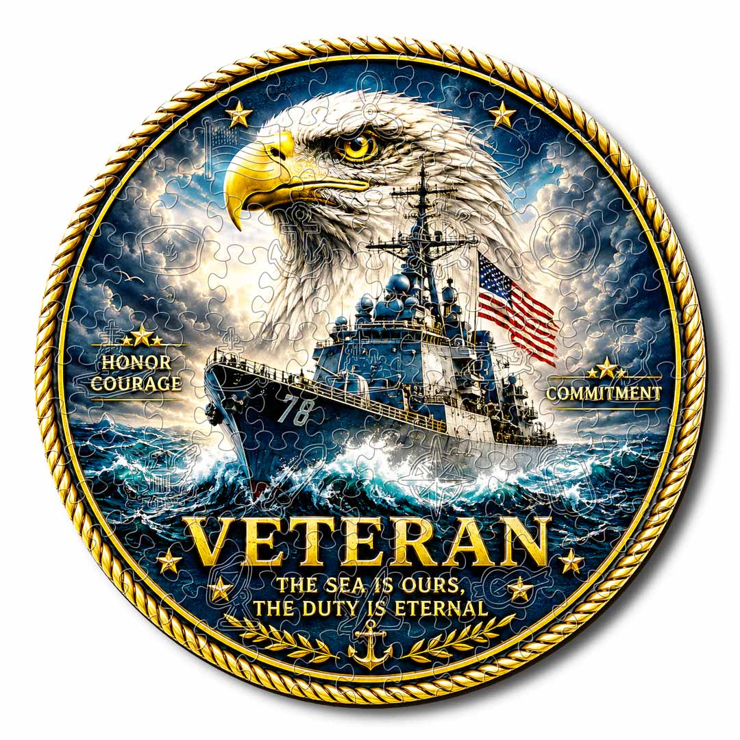 Animal Jigsaw Puzzle > Wooden Jigsaw Puzzle > Jigsaw Puzzle A5/Small Naval Eagle - Wooden Jigsaw Puzzle