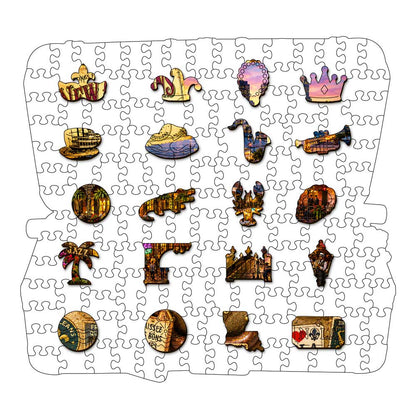 New Orleans Travel Case - Wooden Jigsaw Puzzle
