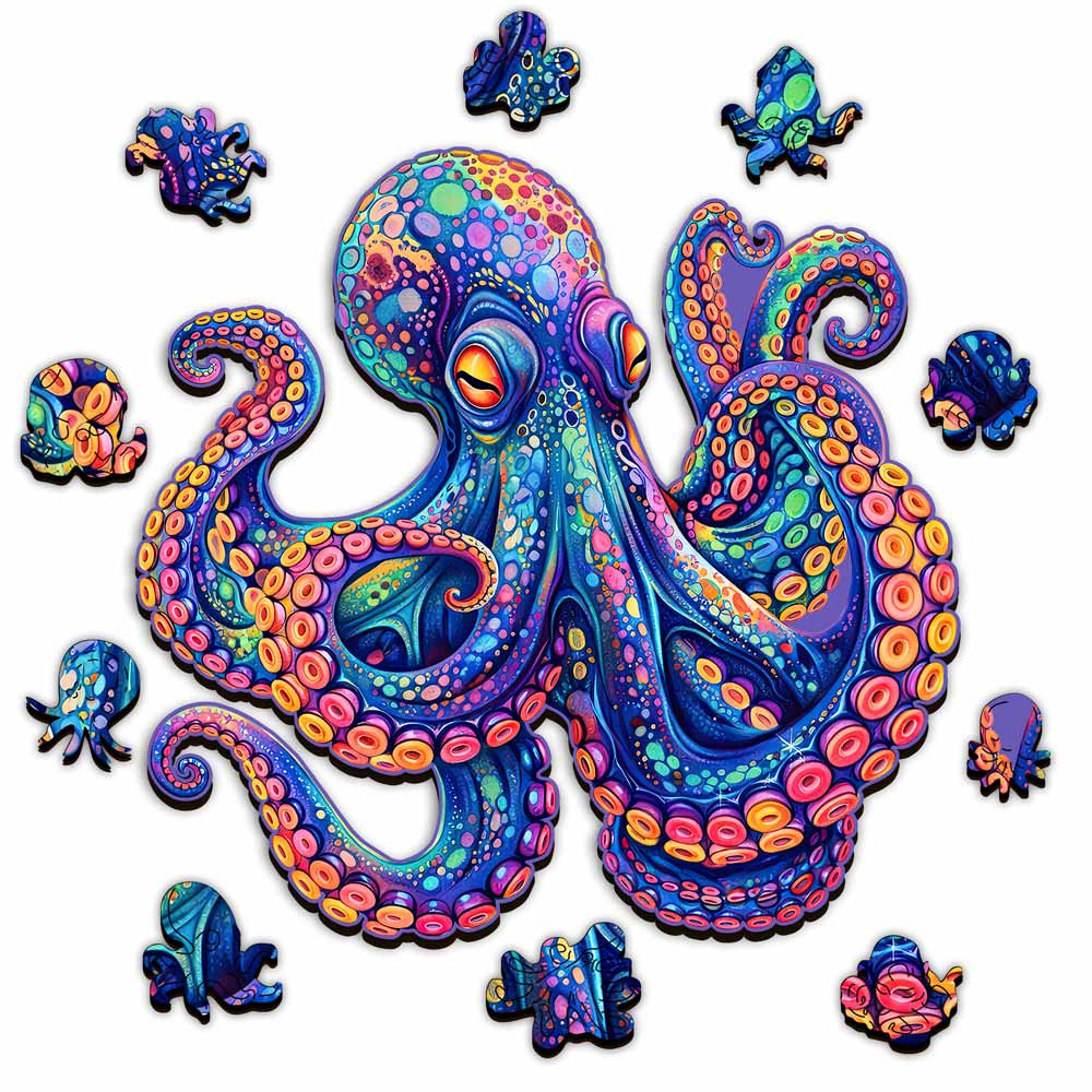 Ocean Octopus - Wooden Jigsaw Puzzle