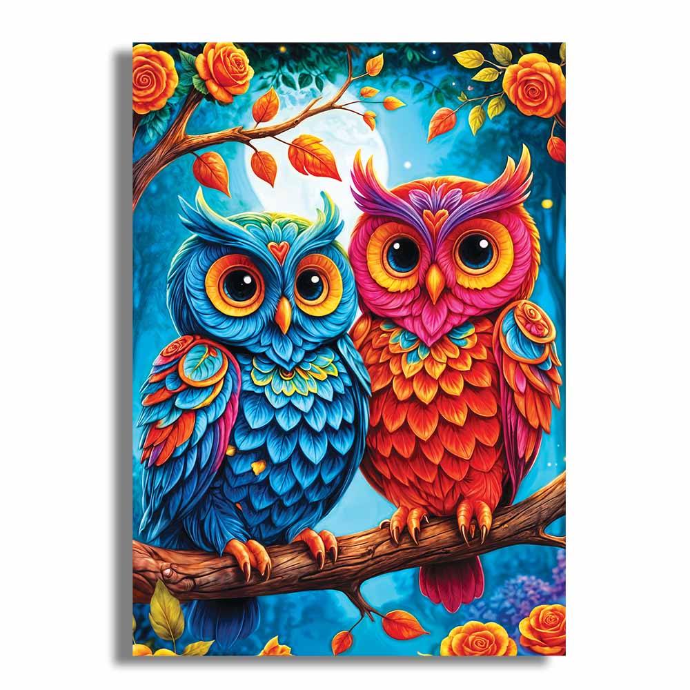 Moonlight Owls - Wooden Jigsaw Puzzle