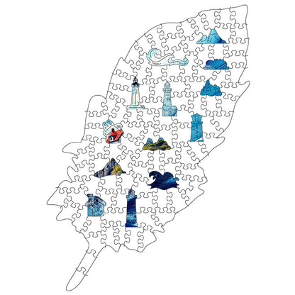 Lighthouse Leaf - Wooden Jigsaw Puzzle