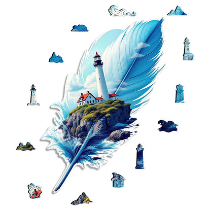 Lighthouse Leaf - Wooden Jigsaw Puzzle