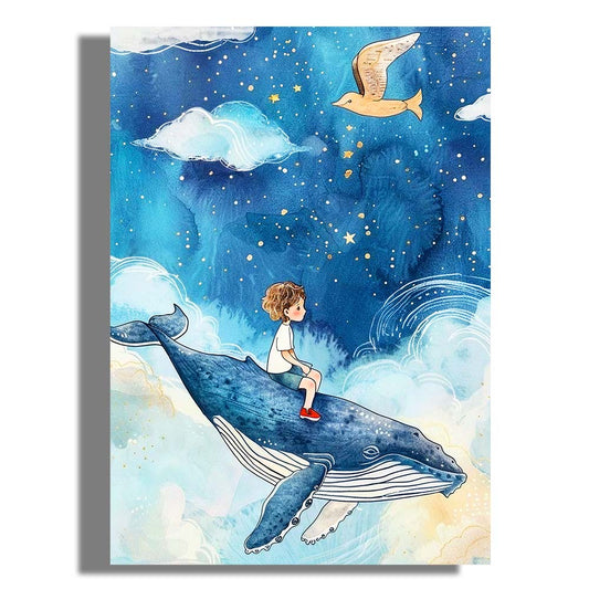 Whale of Dreams - Wooden Jigsaw Puzzle