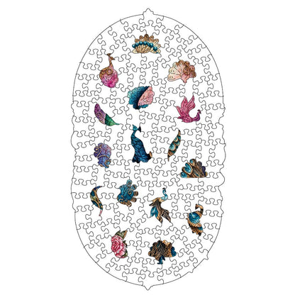 Regal Peacock - Wooden Jigsaw Puzzle