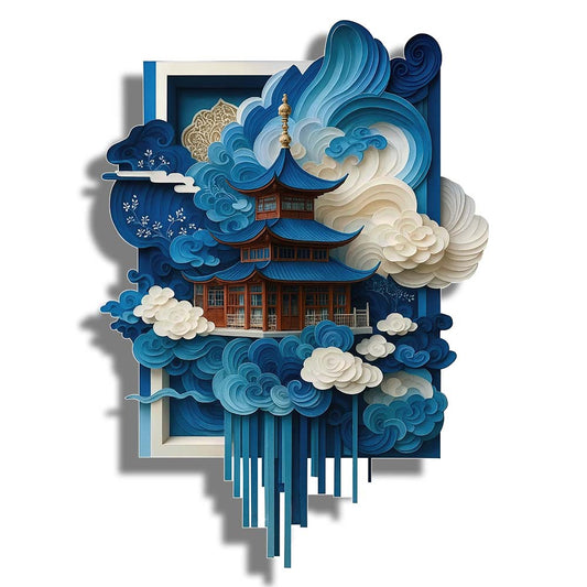 Blue Shrine - Wooden Jigsaw Puzzle