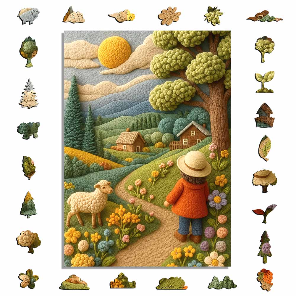 Country Farm - Wooden Jigsaw Puzzle
