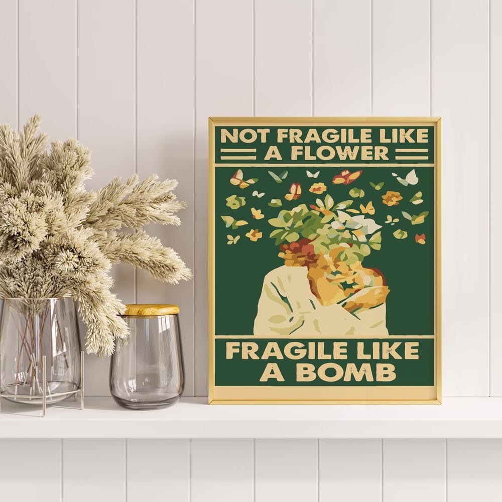 Painting By Numbers Kits 15.7" x 19.6" (40 x 50cm) Fragile Like A Bomb - Paint By Numbers Kit