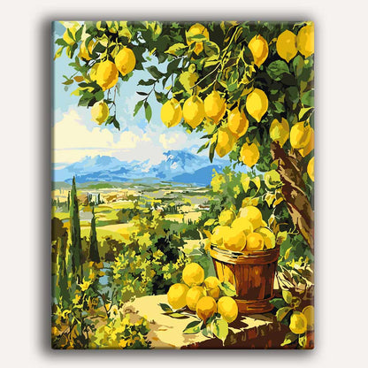 Painting By Numbers Kits 15.7" x 19.6" (40 x 50cm) Lemon Garden - Paint By Numbers Kit