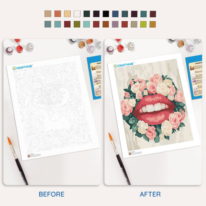 Painting By Numbers Kits 15.7" x 19.6" (40 x 50cm) Spring Kiss - Paint By Numbers Kit