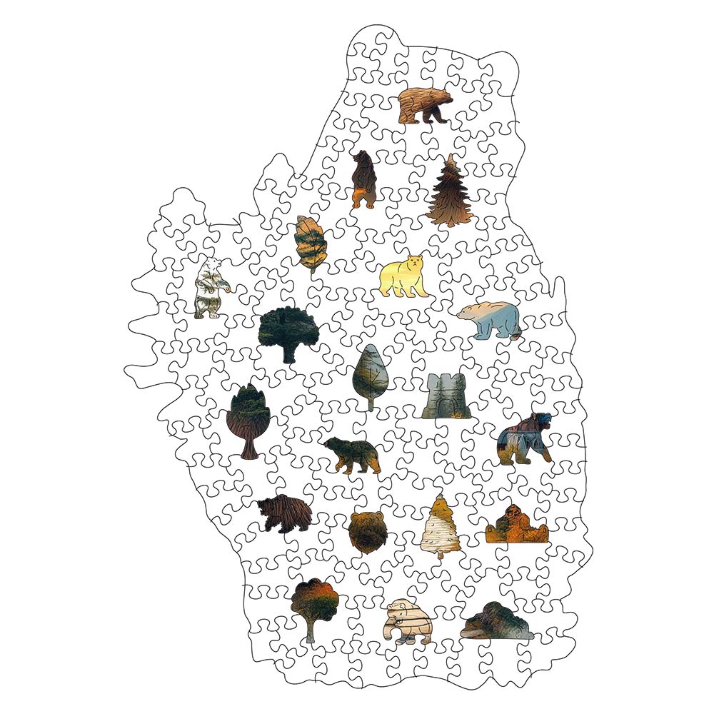 Forest Bear - Wooden Jigsaw Puzzle