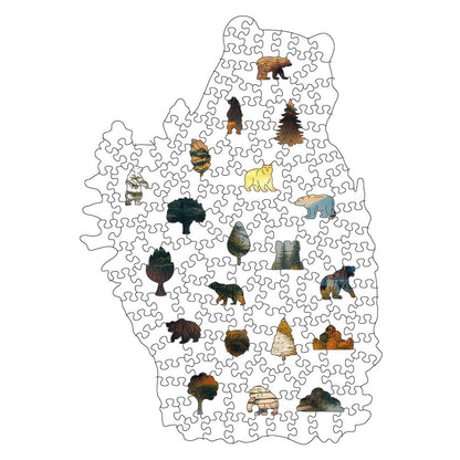 Forest Bear - Wooden Jigsaw Puzzle