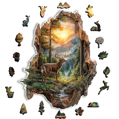 Forest Deer - Wooden Jigsaw Puzzle