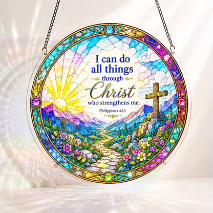 Acrylic Jigsaw Puzzle Suncatcher - Phillipians 4:13