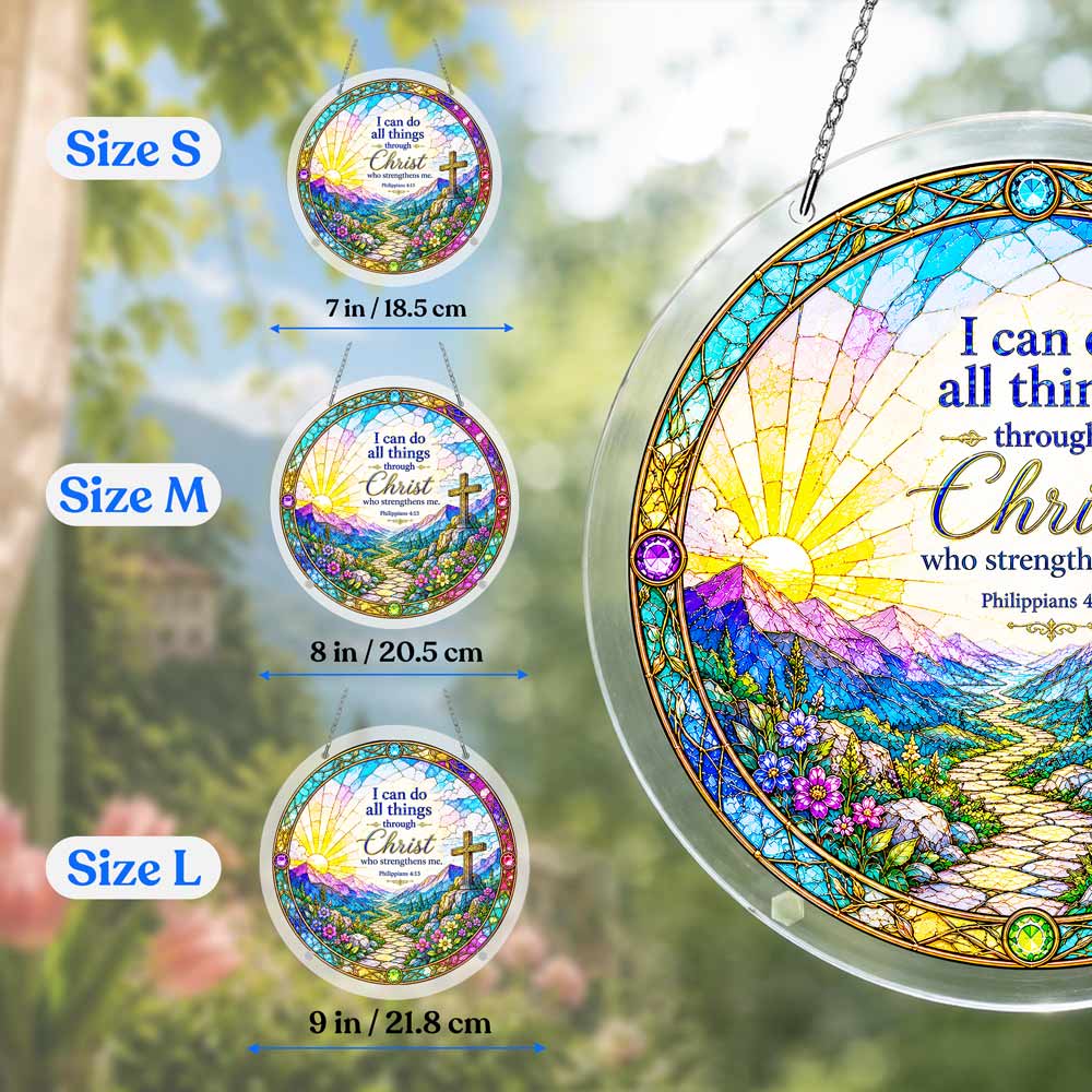 Acrylic Jigsaw Puzzle Suncatcher - Phillipians 4:13