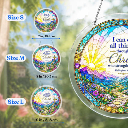 Acrylic Jigsaw Puzzle Suncatcher - Phillipians 4:13