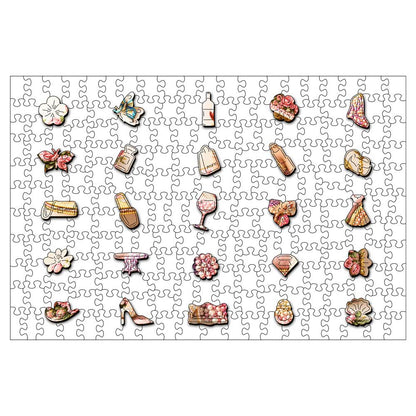 Floral Elegance - Wooden Jigsaw Puzzle