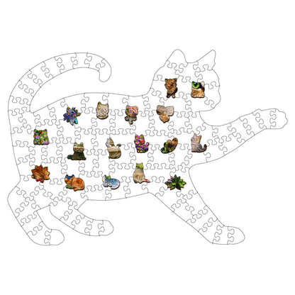 Garden Cat - Wooden Jigsaw Puzzle