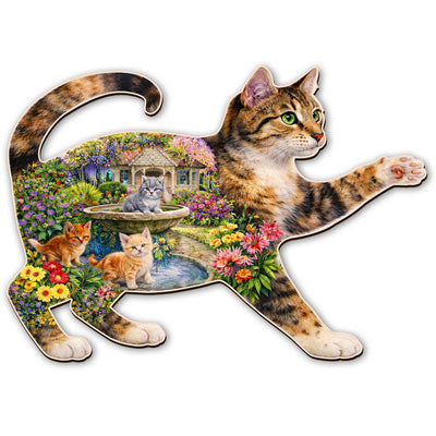 Garden Cat - Wooden Jigsaw Puzzle