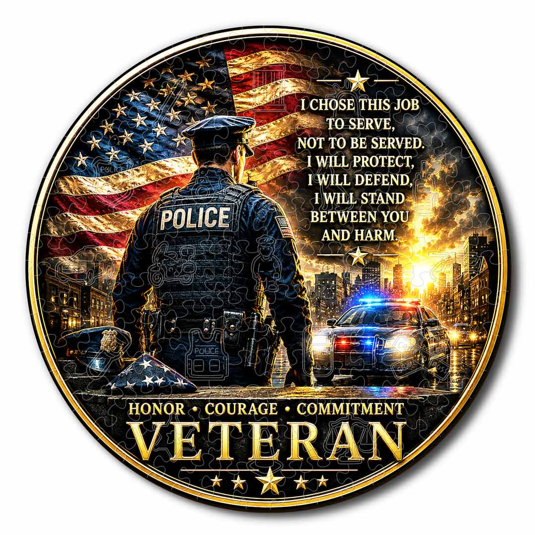Animal Jigsaw Puzzle > Wooden Jigsaw Puzzle > Jigsaw Puzzle A5/Small Police Honor - Wooden Jigsaw Puzzle