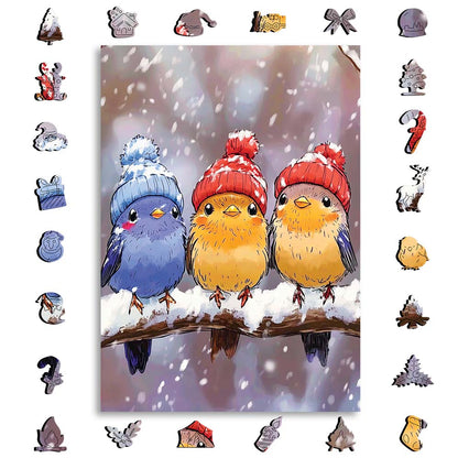 Winter Flock - Wooden Jigsaw Puzzle